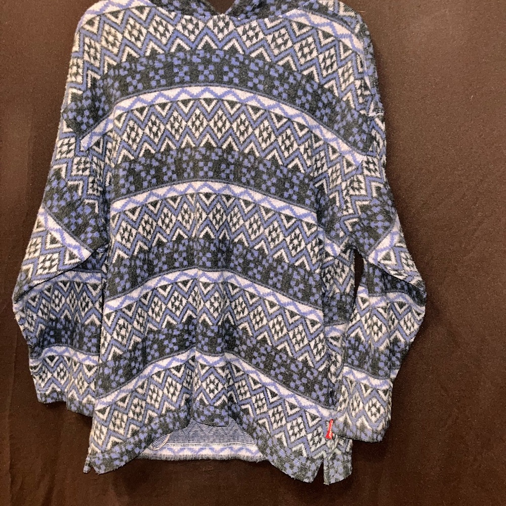 UNIONBAY Women's Blue and Black Patterned Hoodie